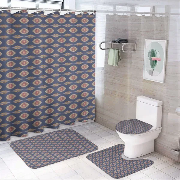 Unusual Motley Pattern on a shower curtain