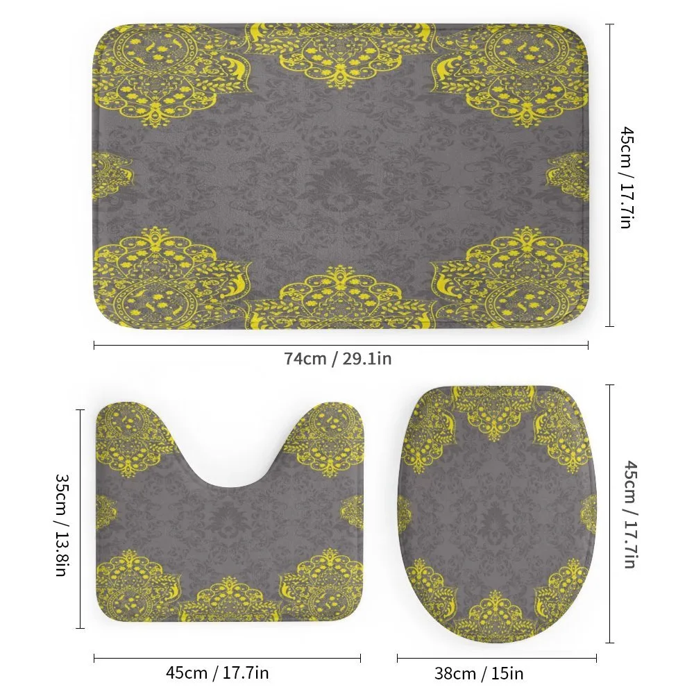Yellow Grey Florals — Detail 1