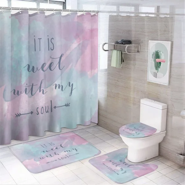 Aquarelle on a shower curtain