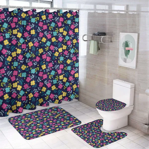 Colorful Summer Blossoms on a shower curtain