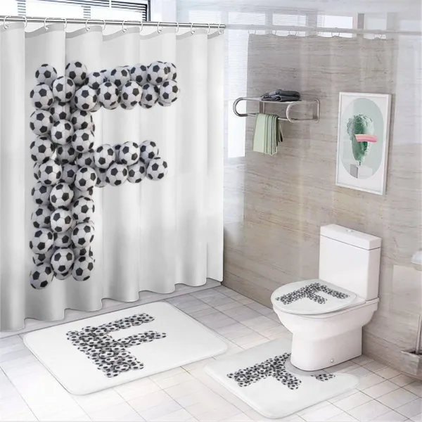 Creative Game Theme on a shower curtain