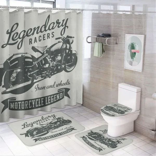 Cruiser Bike Words on a shower curtain