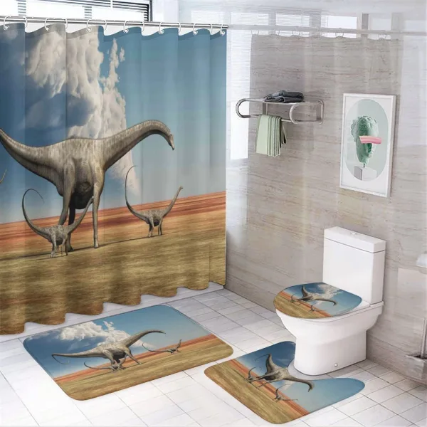 Diplodocus Dinasours on a shower curtain