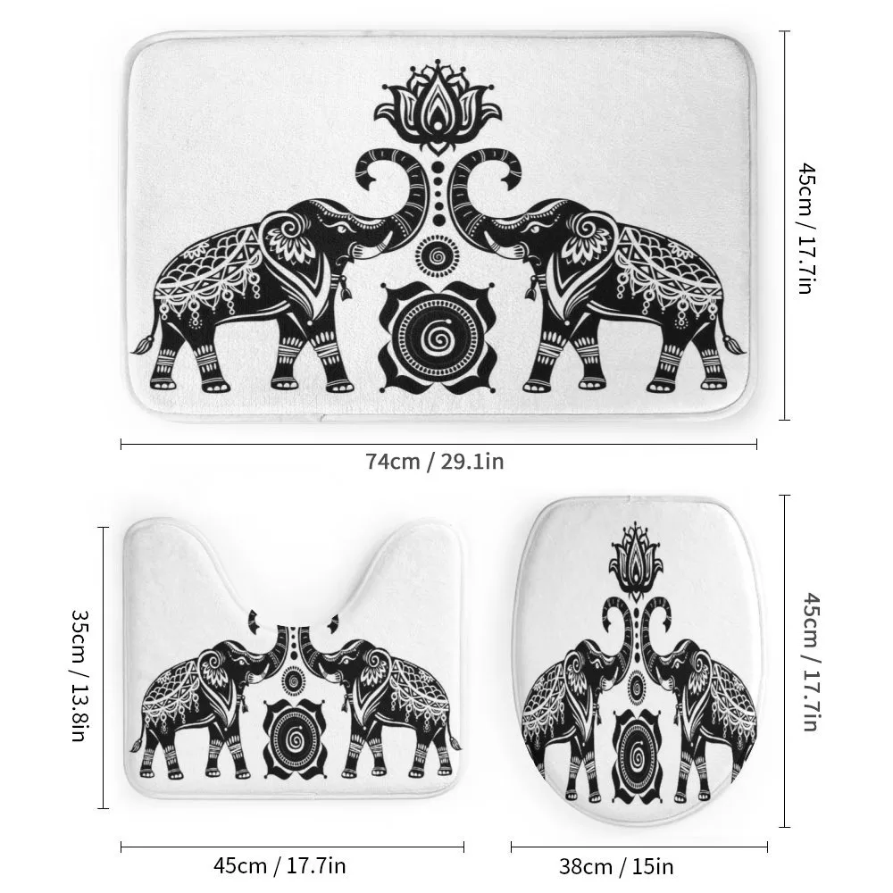 Elephants and Lotus — Detail 1