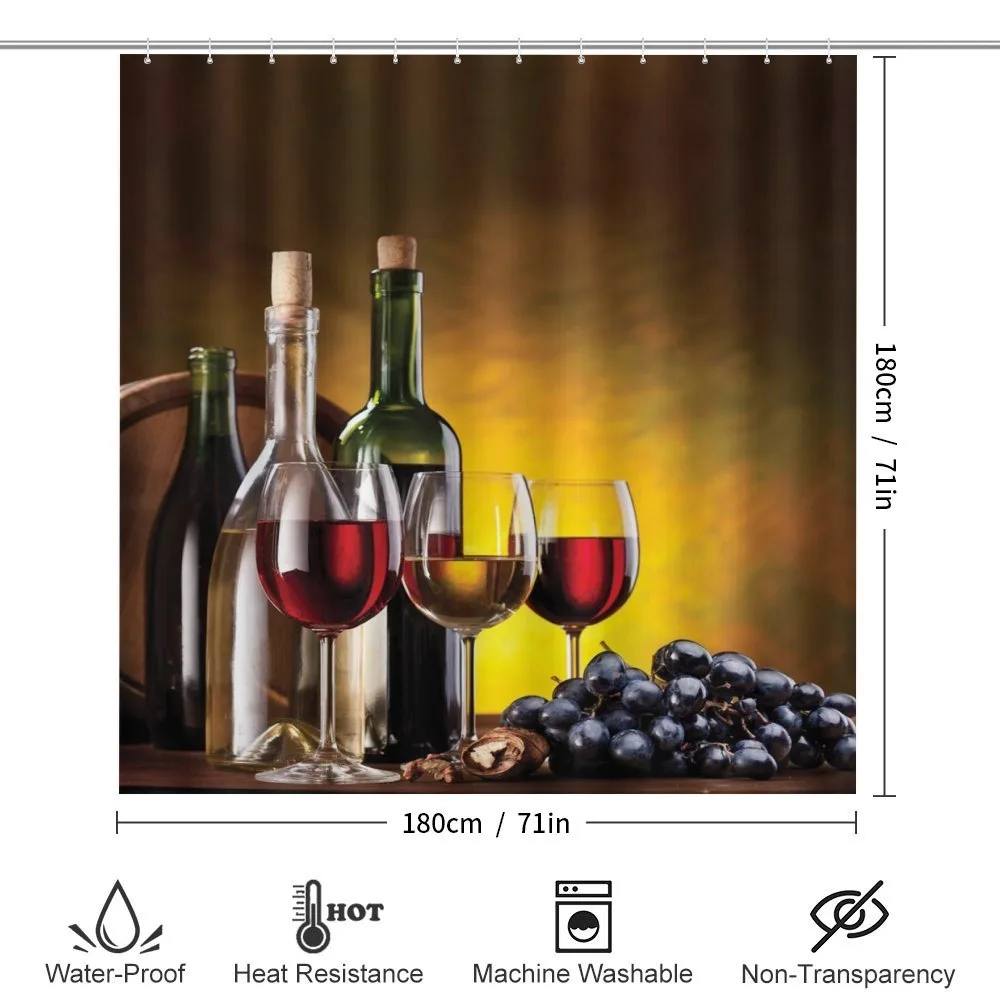 Grapes Bottles and Glasses — Detail 2