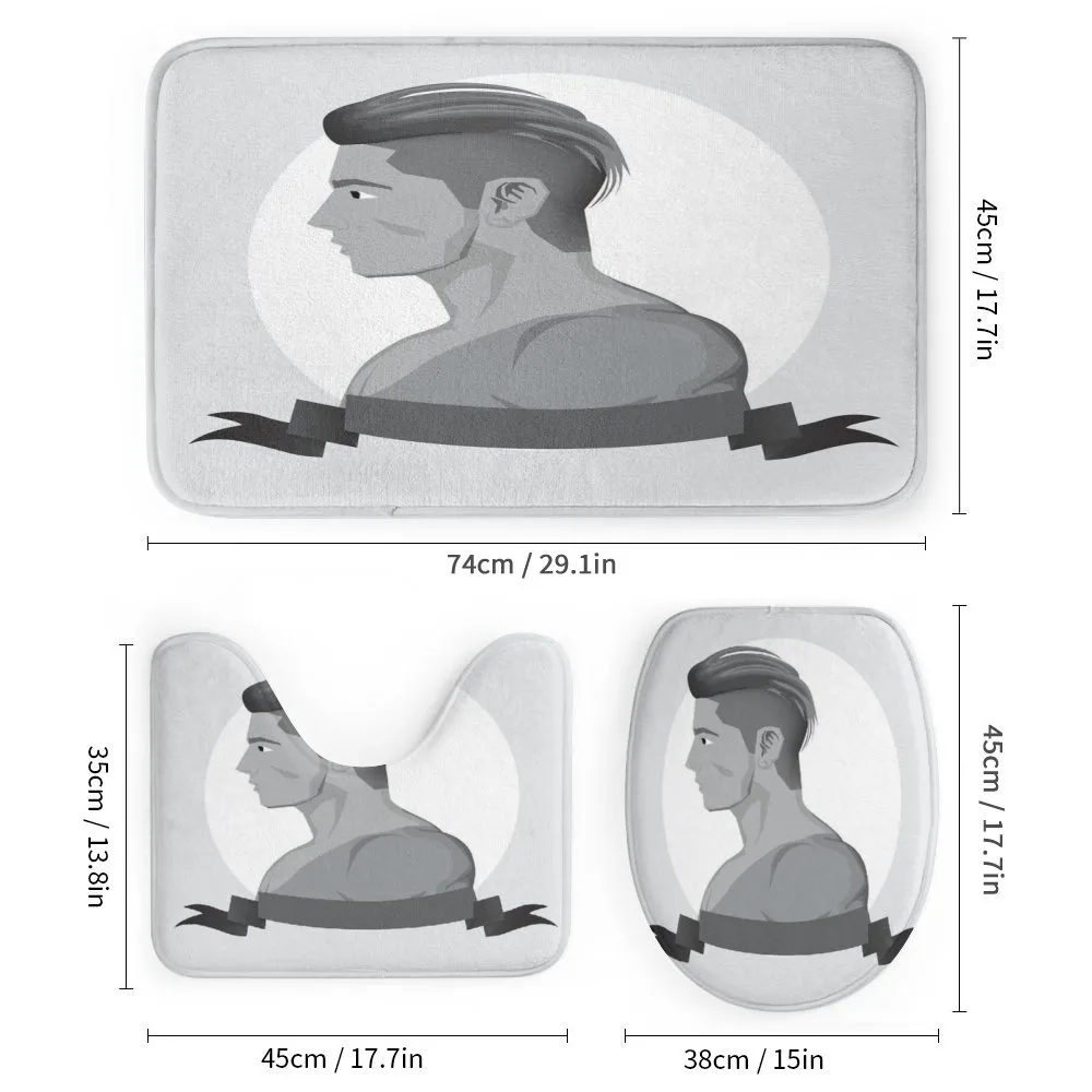 Greyscale Beardless Boy — Detail 1