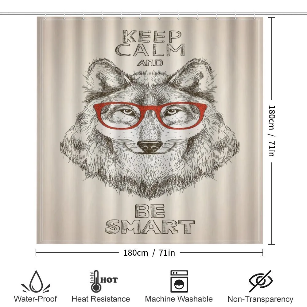 Hipster Wolf Be Smart — Detail 2