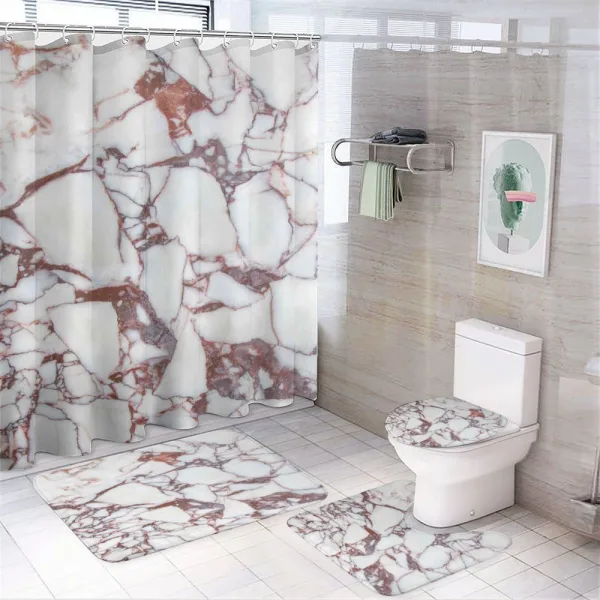Marble Grunge Stone on a shower curtain