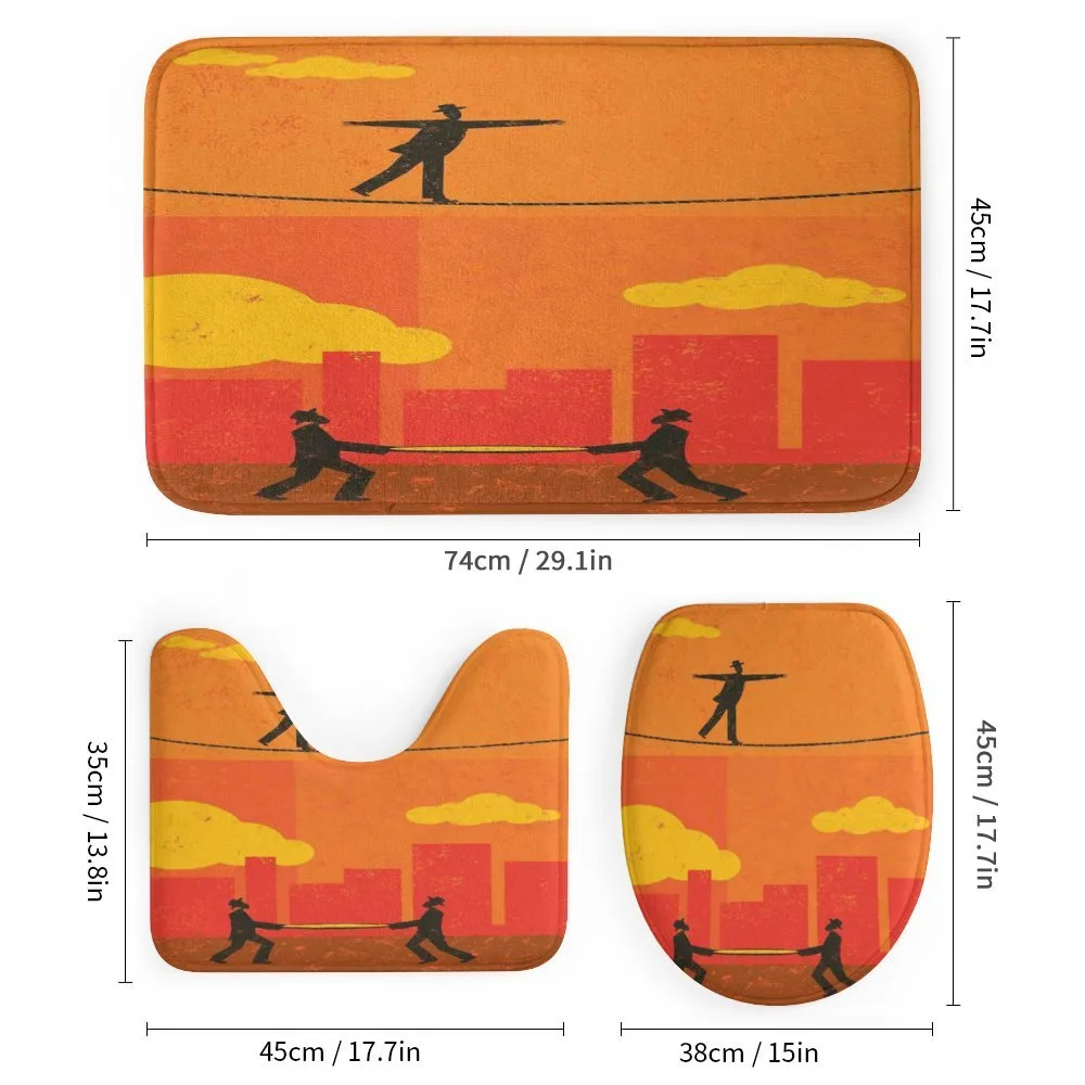 Men Walk Tightrope Net — Detail 1