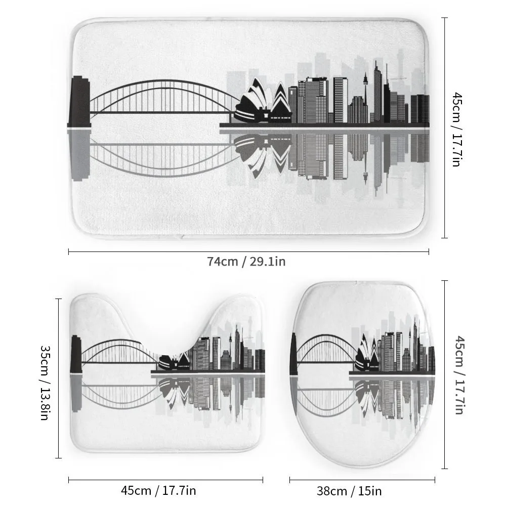 Monochrome Sydney Skyline — Detail 1