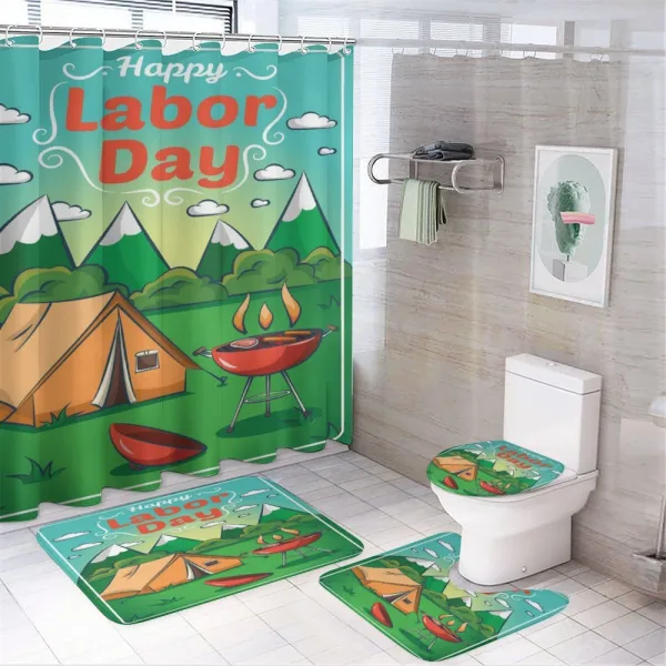 Mountainous Landscape on a shower curtain