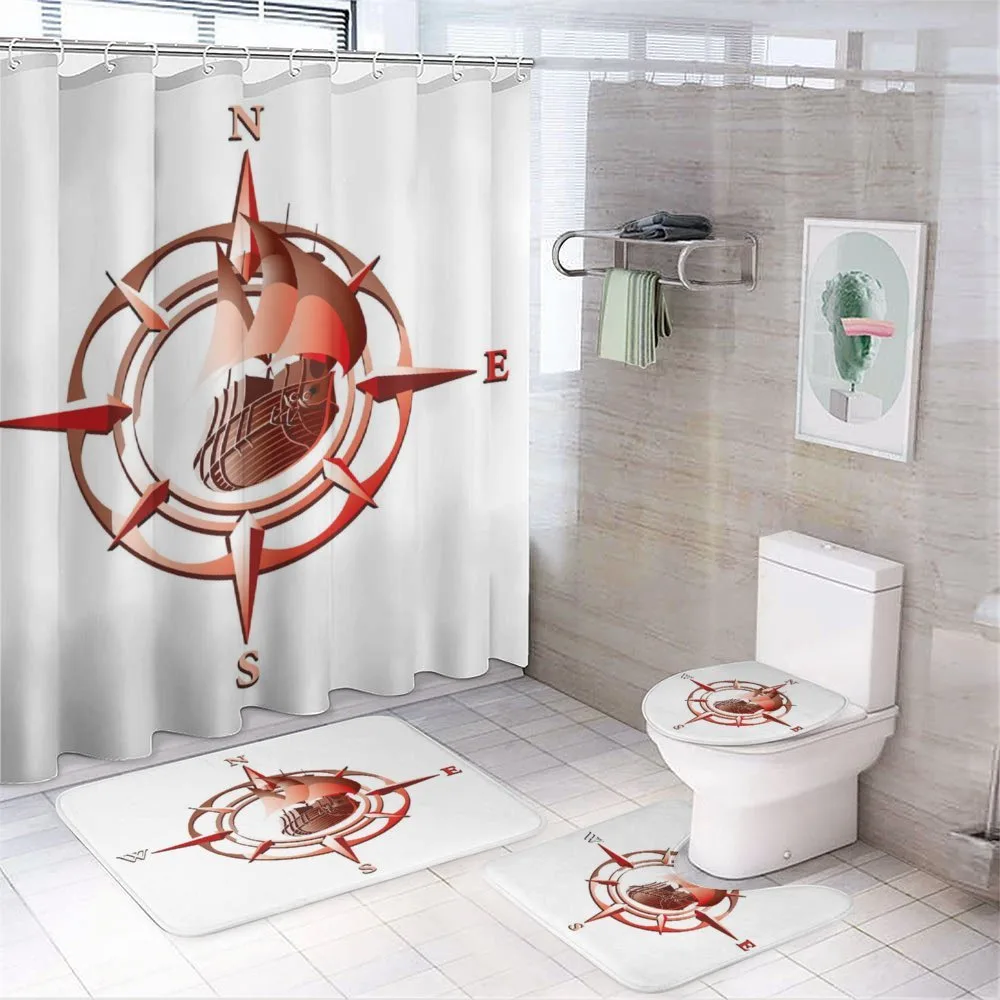 Red Windrose with Ship — Your design