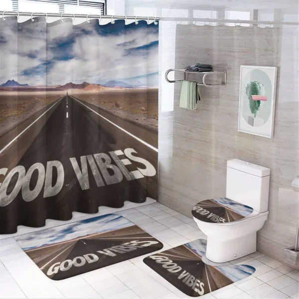Roadme on a shower curtain
