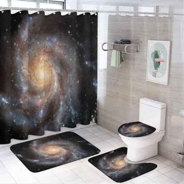 Star Disc in Huge Space on a shower curtain