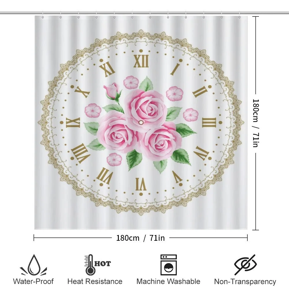 Vintage Clock Roses — Detail 2