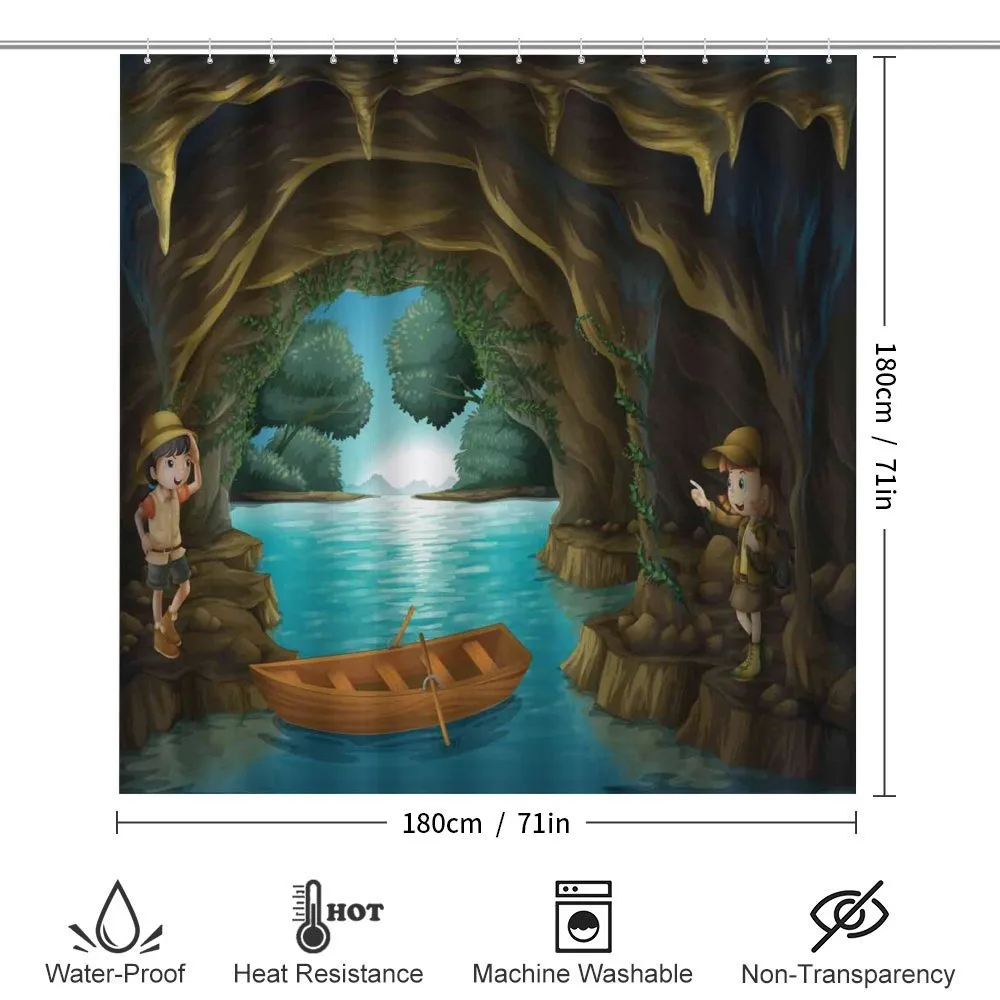 Young Explorers in a Cave — Detail 2