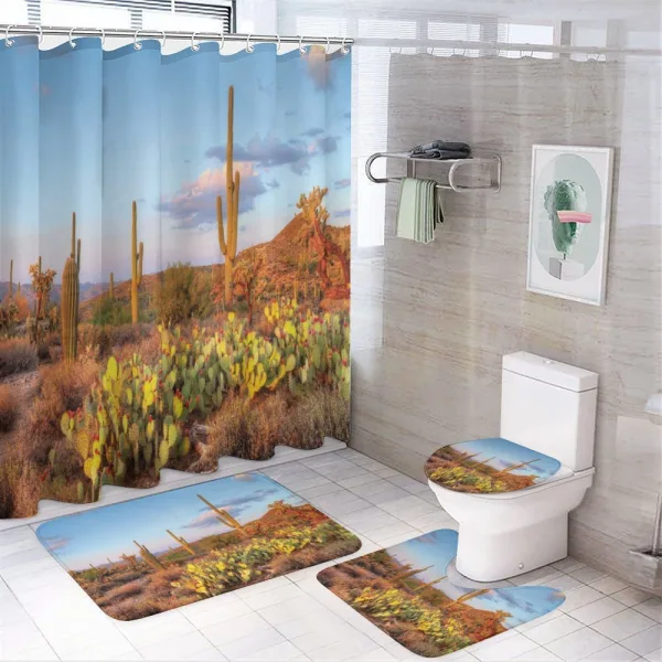 Cacti in Sonoran Desert on a shower curtain