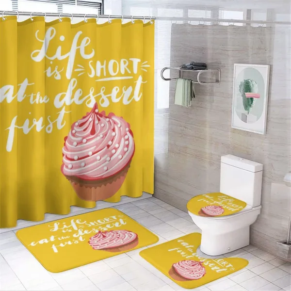 Cupcake Food Art on a shower curtain