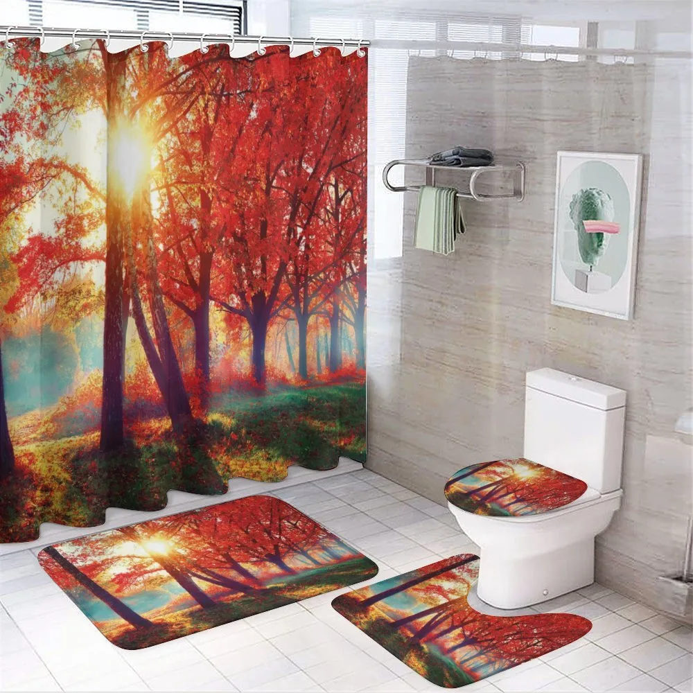 Foggy Autumnal Park Scenic — Your design