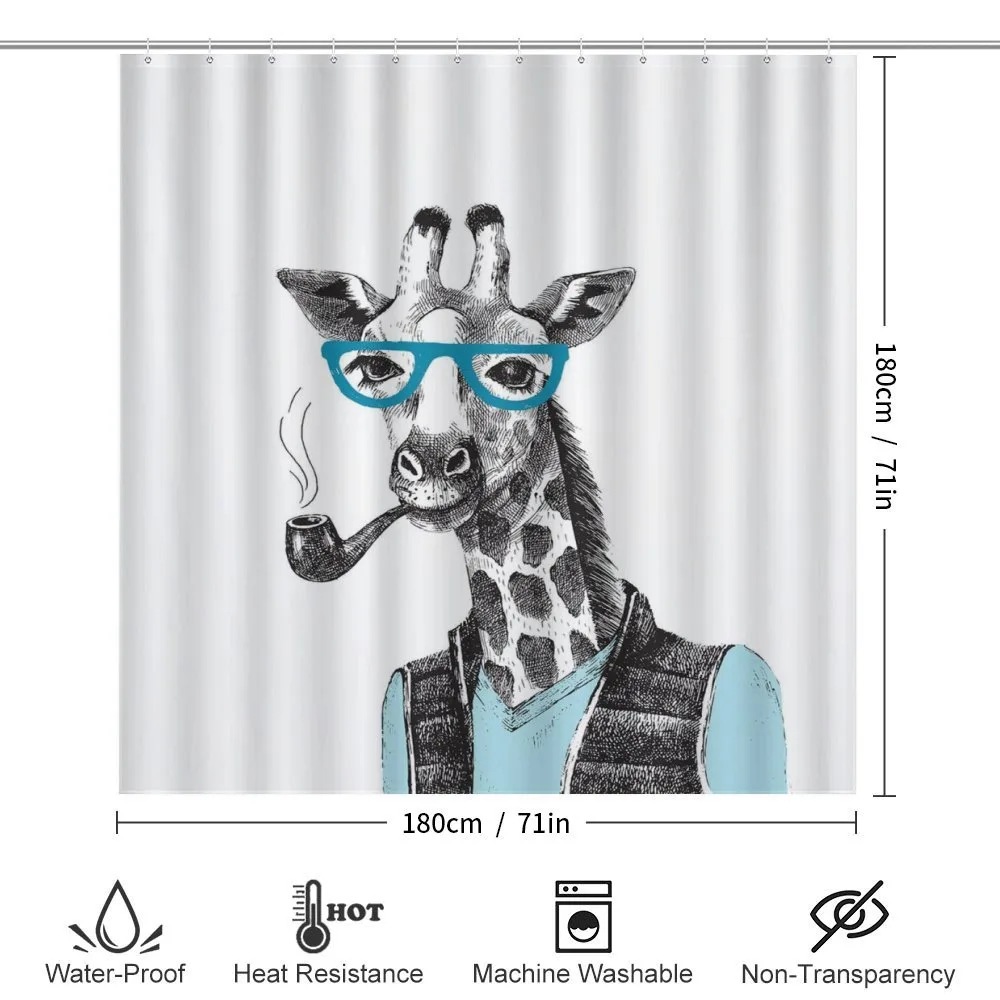 Funny Giraffe with Pipe — Detail 2