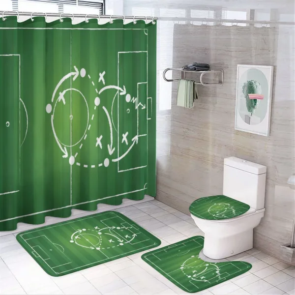 Game Strategy Marking on a shower curtain