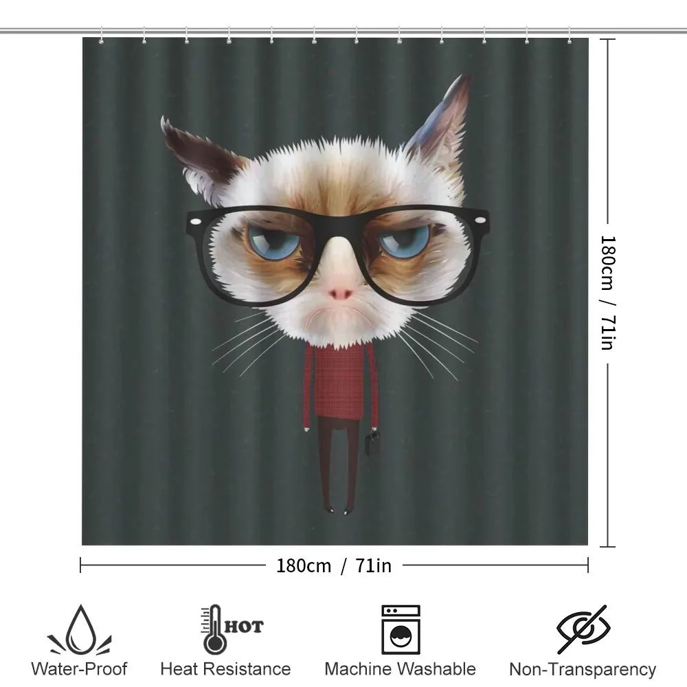Hipster Feline with Giant Head — Detail 2