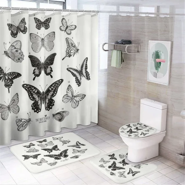 Modern Realistic Artwork on a shower curtain