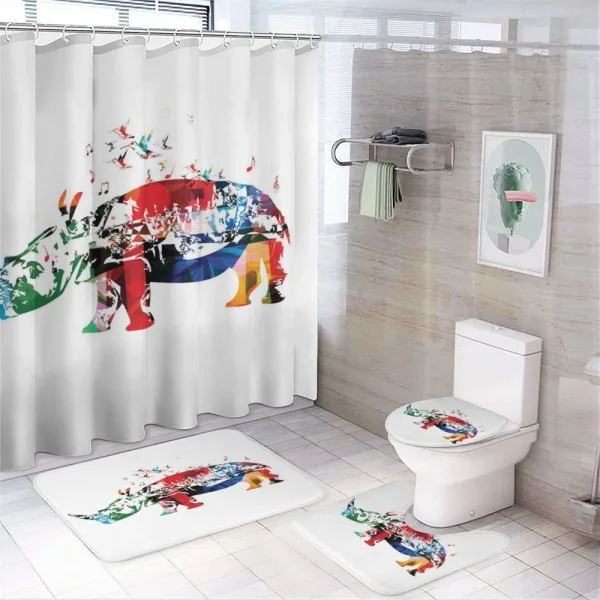 Musical Notes Animal on a shower curtain