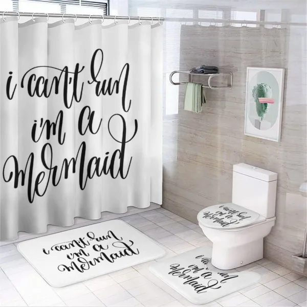 Mythical Saying on a shower curtain