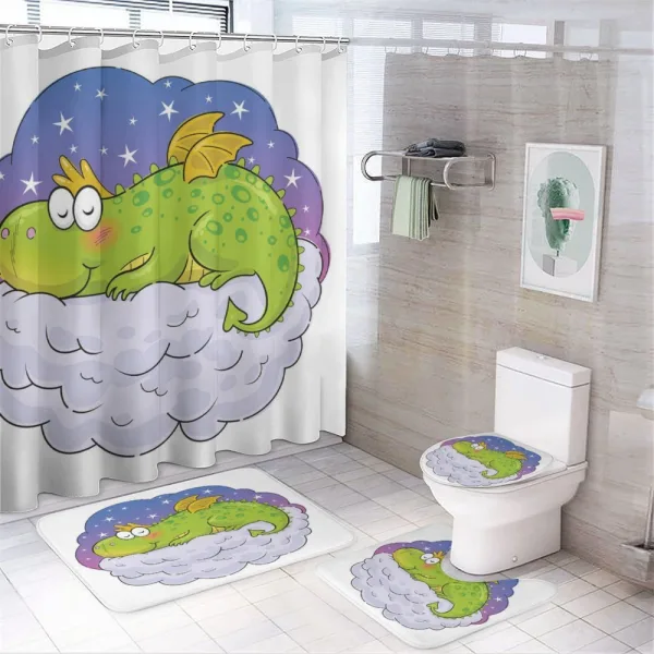 Nighttime Sleep on a Cloud on a shower curtain