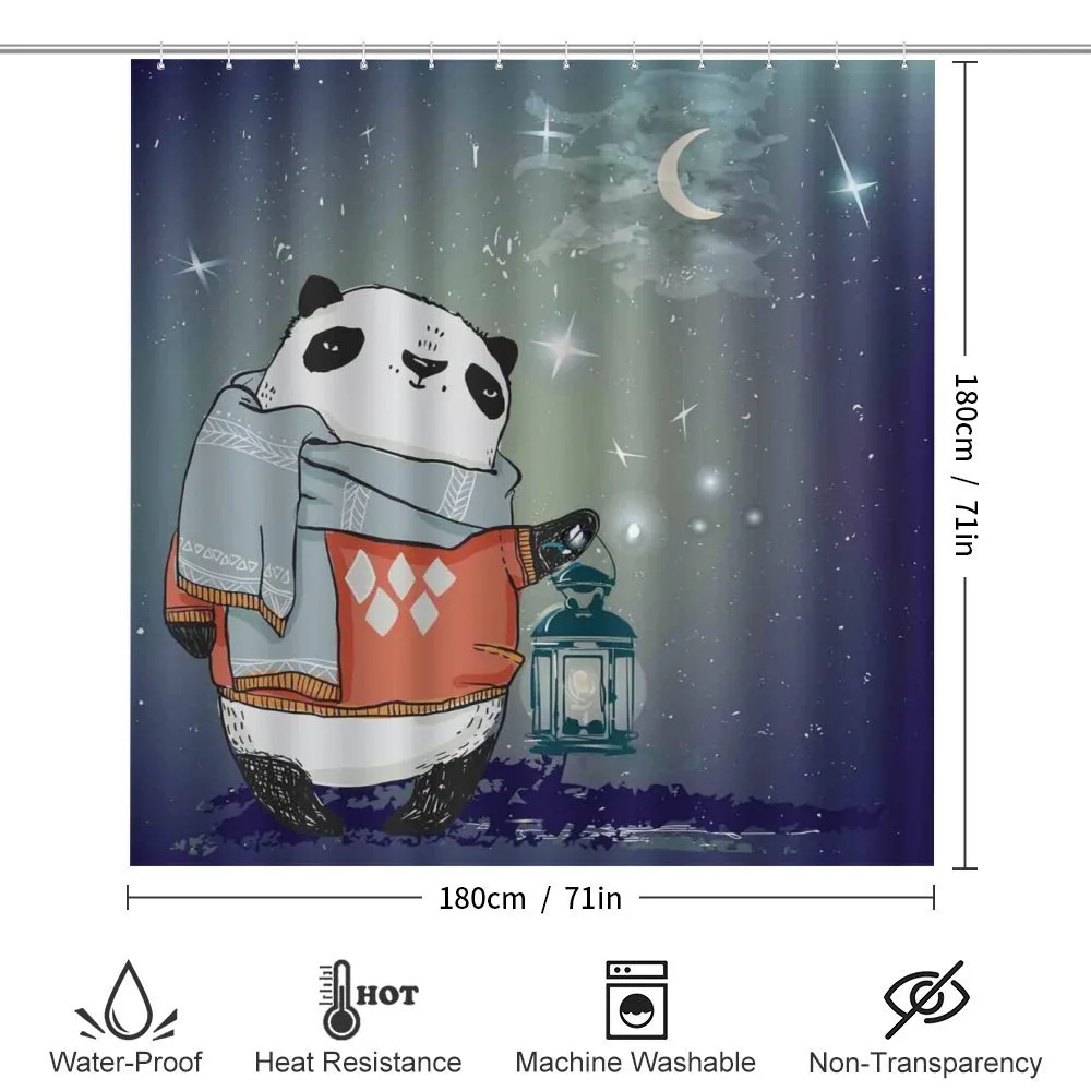 Panda Bear Winter Night — Detail 2