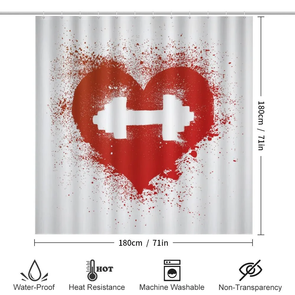 Red Heart Dumbbell Art — Detail 2