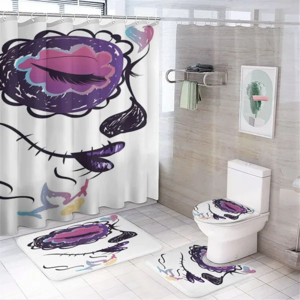 Sugar Skull Girl on a shower curtain