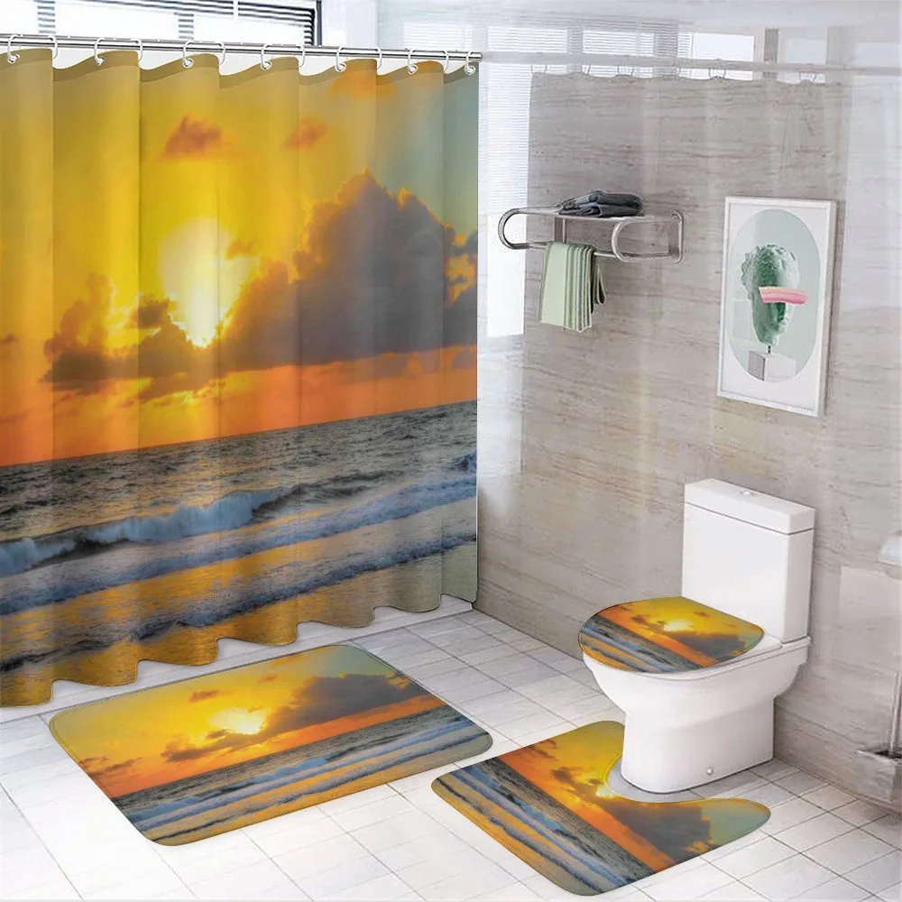 Sunset Beach in Brazil City — Your design