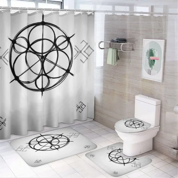 Swirled Spirals on a shower curtain