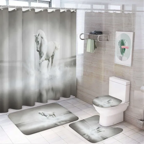 Wild on a shower curtain