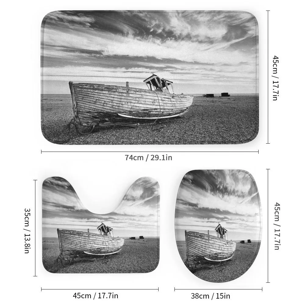 Wooden Boat on Beach Dusk — Detail 1