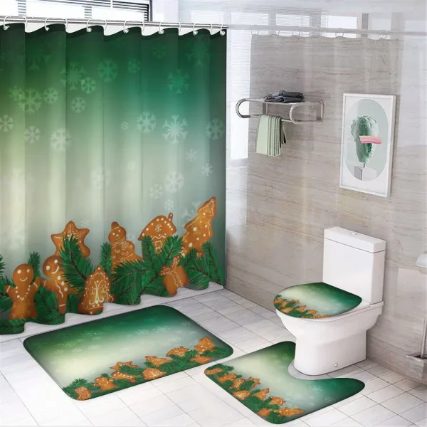 Xmas Cookies on a shower curtain