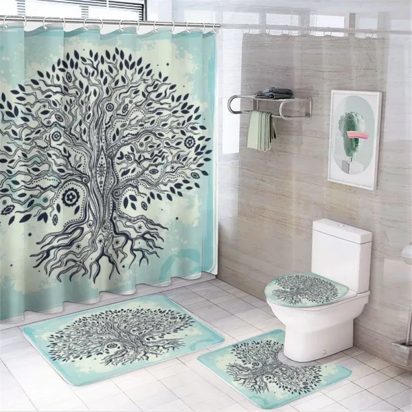 Chinese Bonsai Roots on a shower curtain