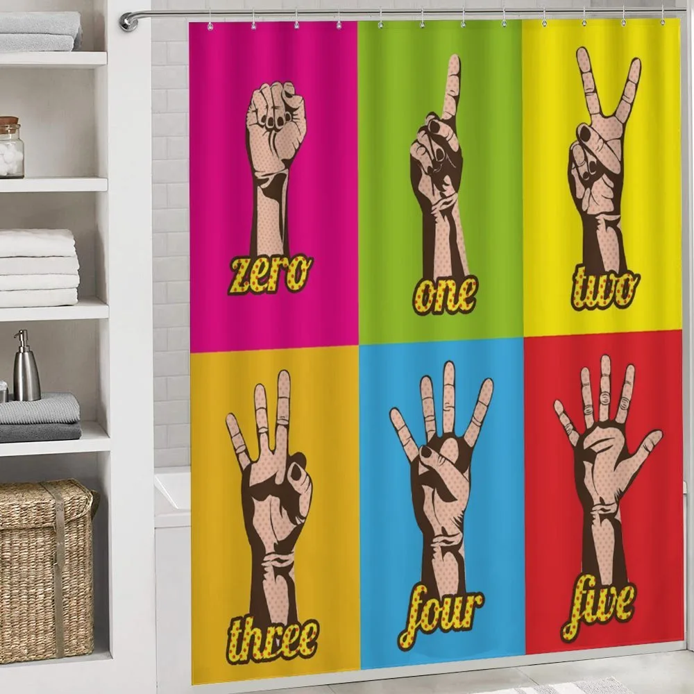Colored Number Hands — Detail 4