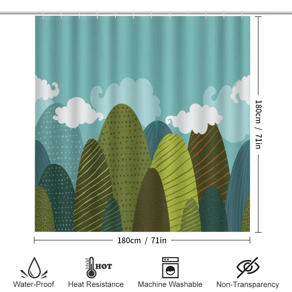 Doodle Trees and Clouds — Detail 2