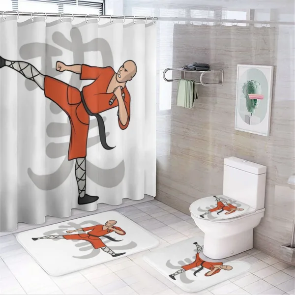 Eastern Martial Art Sports on a shower curtain