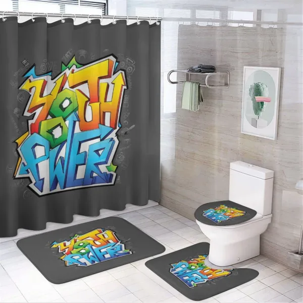Graffiti Art Youth Power on a shower curtain