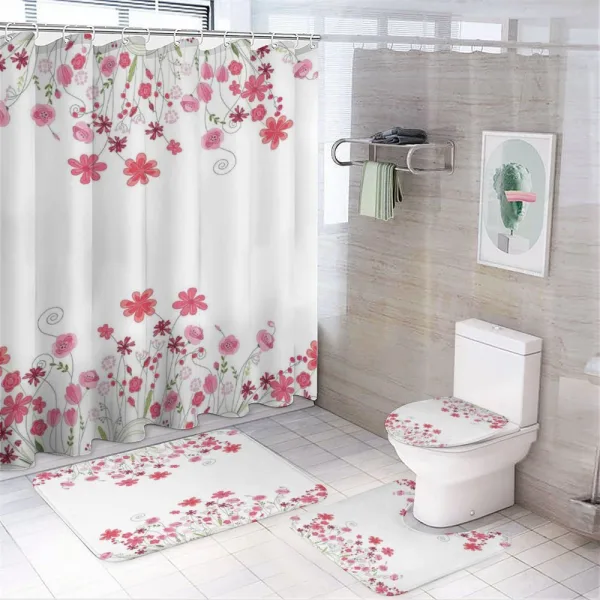 Herbs Blossoms Bridal on a shower curtain