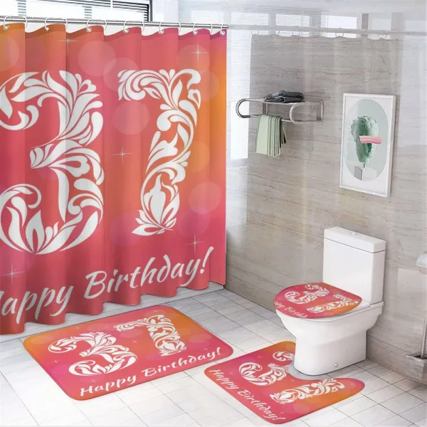 Middle Classic Swirl on a shower curtain