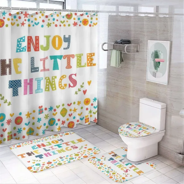 Ornate Colorful Letters on a shower curtain