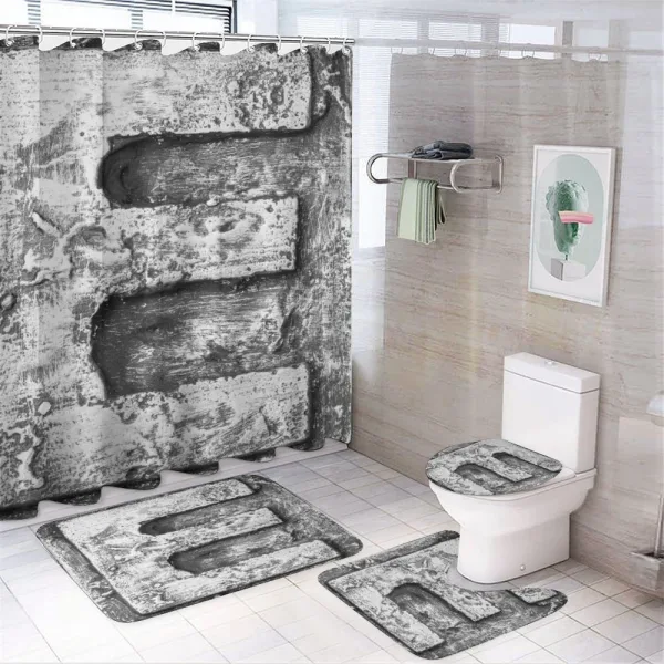 Primitive Art on a shower curtain