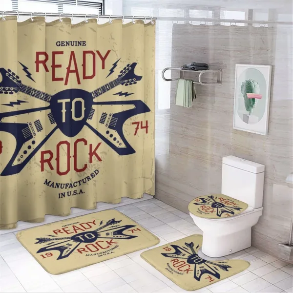 Ready to Rock on a shower curtain