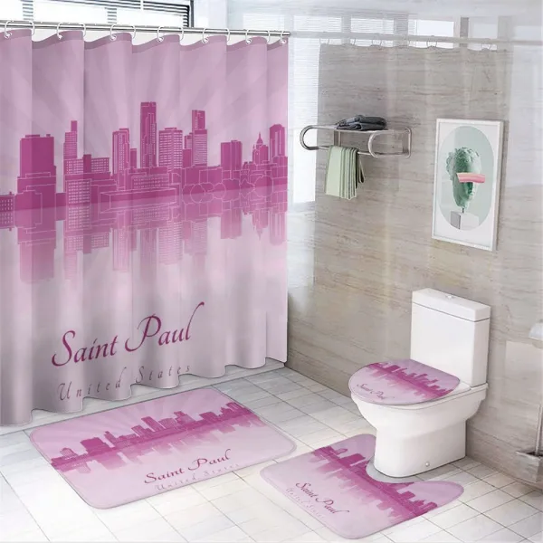 Saint Paul USA Cityscape on a shower curtain