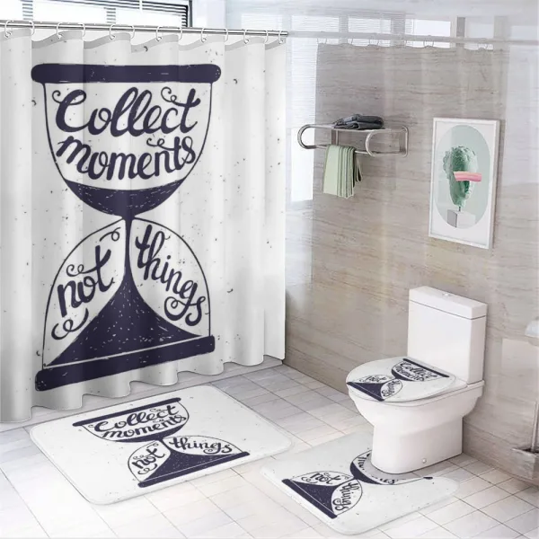 Collect Moments Hourglass on a shower curtain